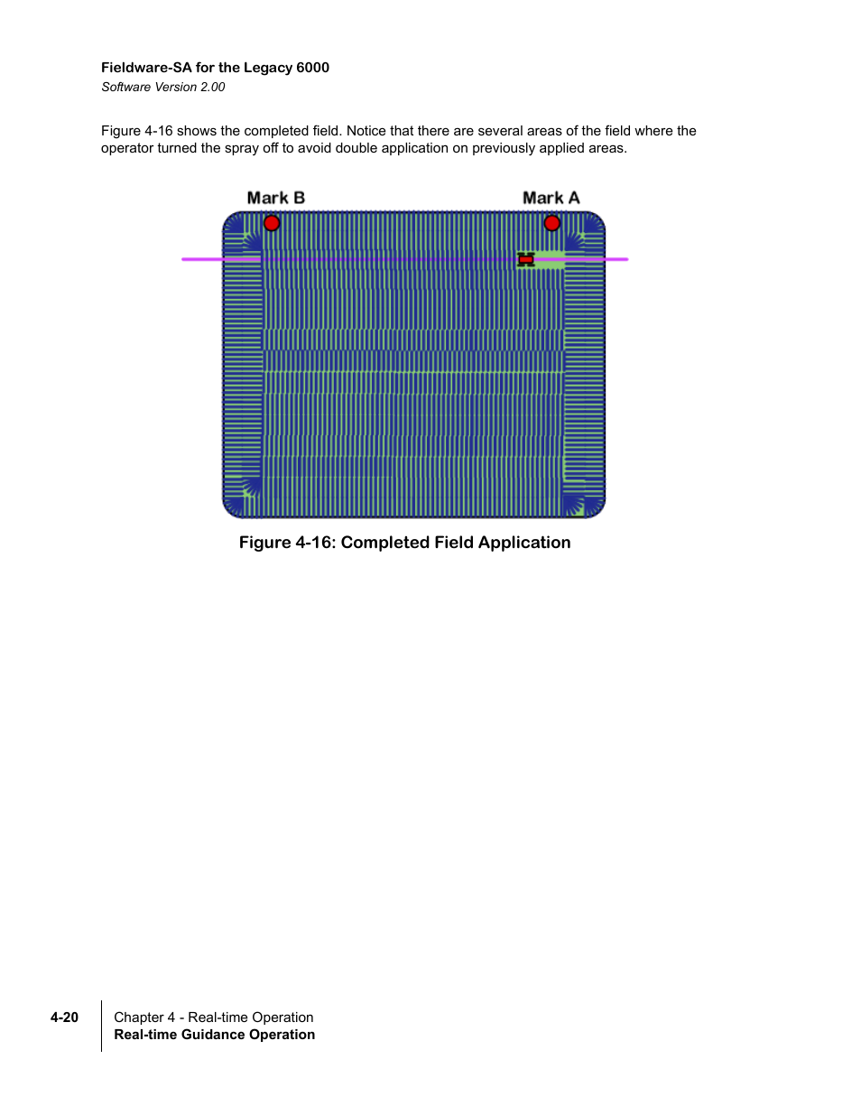 Figure 4-16: completed field application | TeeJet Fieldware SA 2.0 for Legacy 6000 User Manual | Page 112 / 172