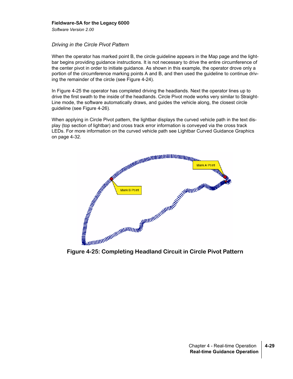 Driving in the circle pivot pattern | TeeJet Fieldware SA 2.0 for Legacy 6000 User Manual | Page 121 / 172