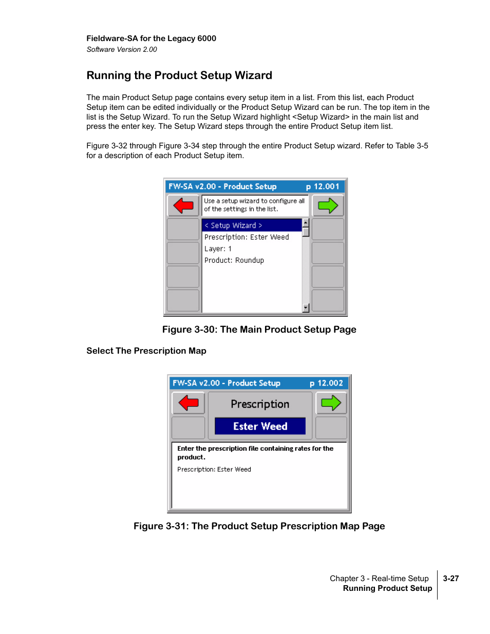 Running the product setup wizard, Select the prescription map, Running the product setup wizard -27 | TeeJet Fieldware SA 2.0 for Legacy 6000 User Manual | Page 83 / 172