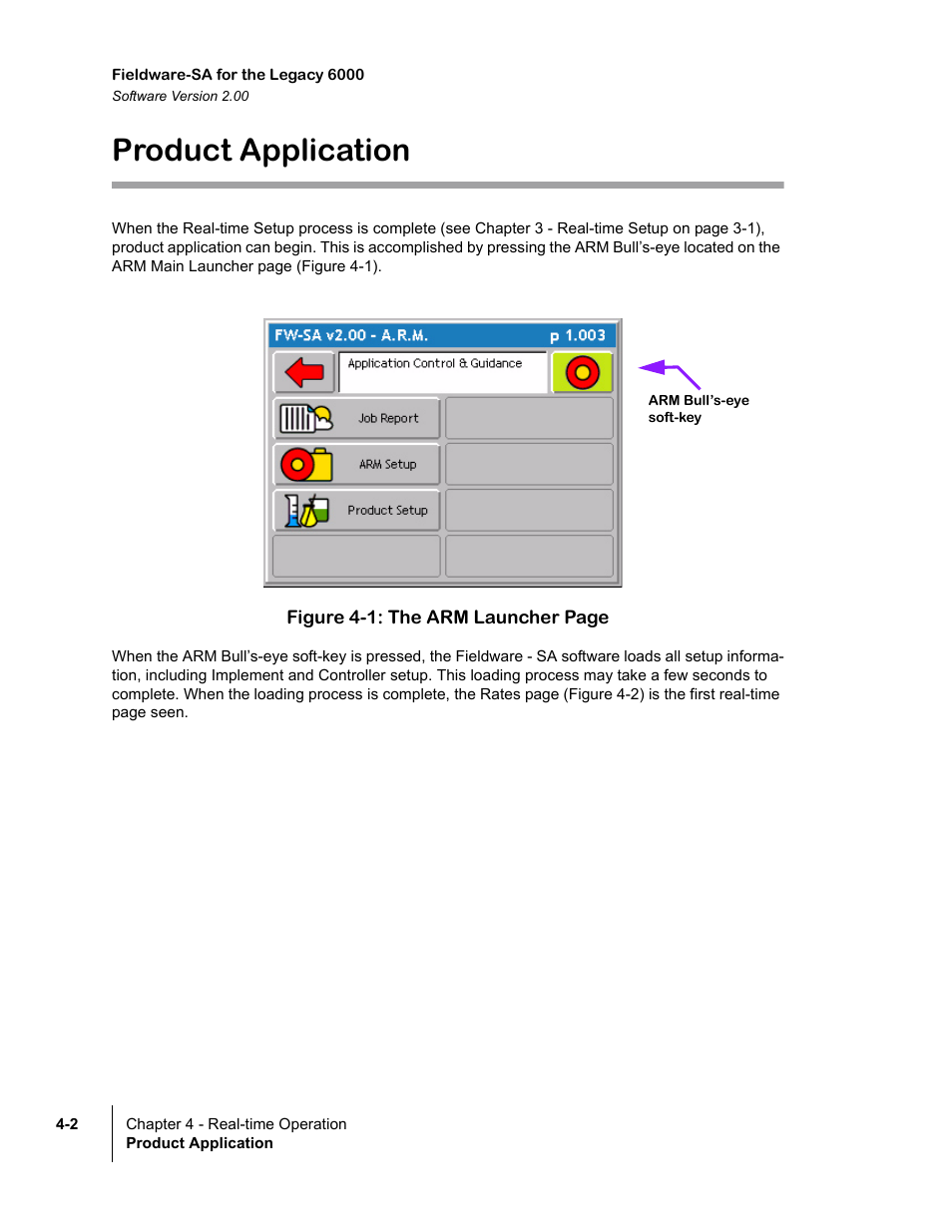 Product application, Product application -2 | TeeJet Fieldware SA 2.0 for Legacy 6000 User Manual | Page 94 / 172