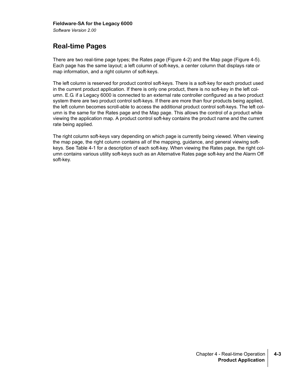 Real-time pages | TeeJet Fieldware SA 2.0 for Legacy 6000 User Manual | Page 95 / 172