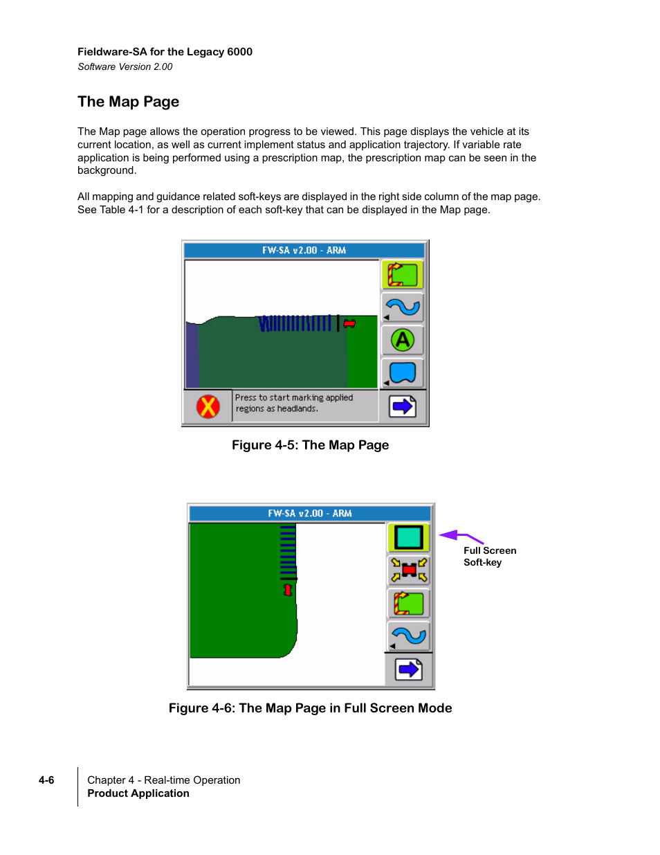 The map page | TeeJet Fieldware SA 2.0 for Legacy 6000 User Manual | Page 98 / 172