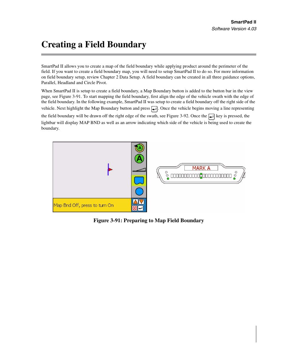 Creating a field boundary | TeeJet Swath XL SmartPad II User Manual | Page 119 / 204