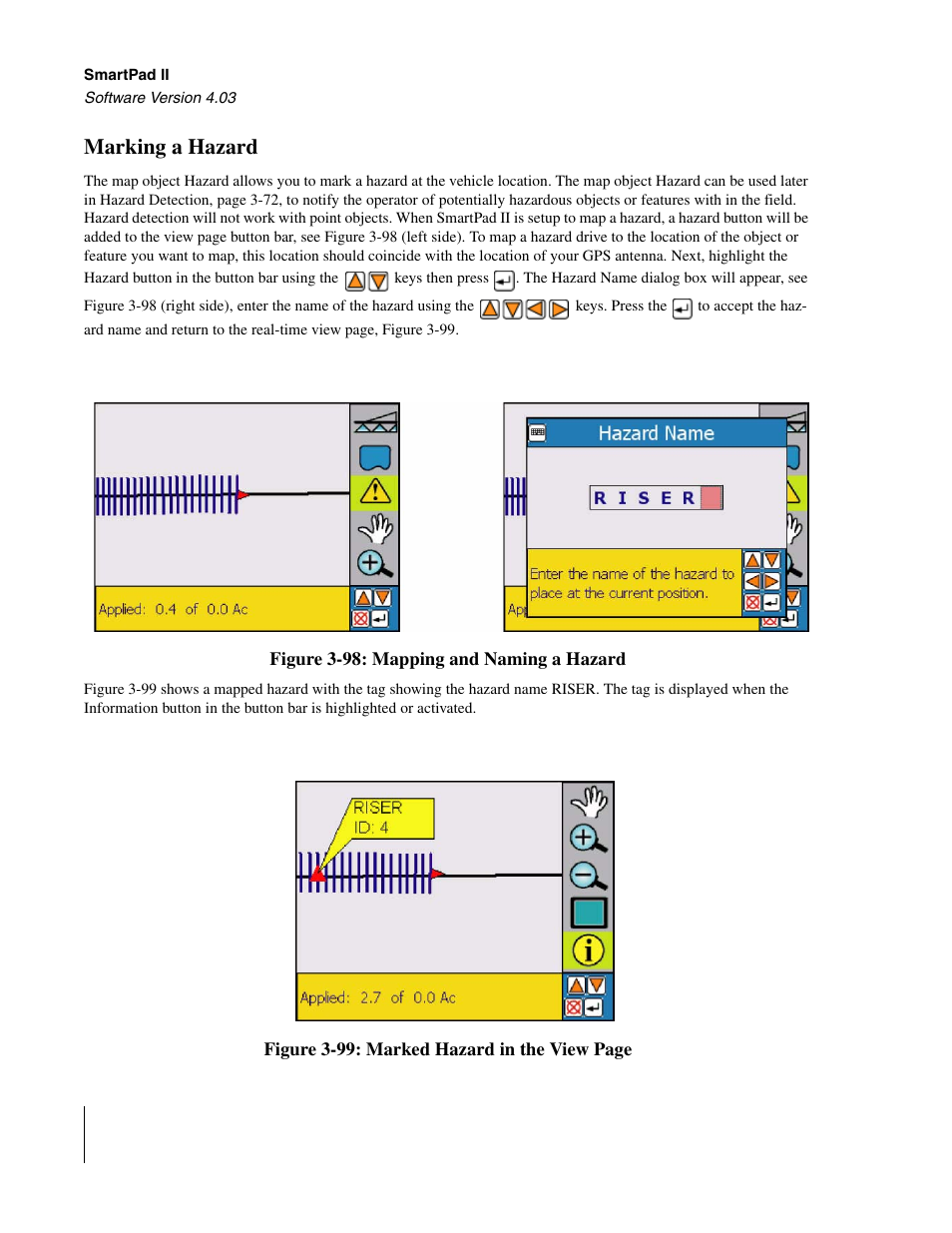 Marking a hazard | TeeJet Swath XL SmartPad II User Manual | Page 124 / 204