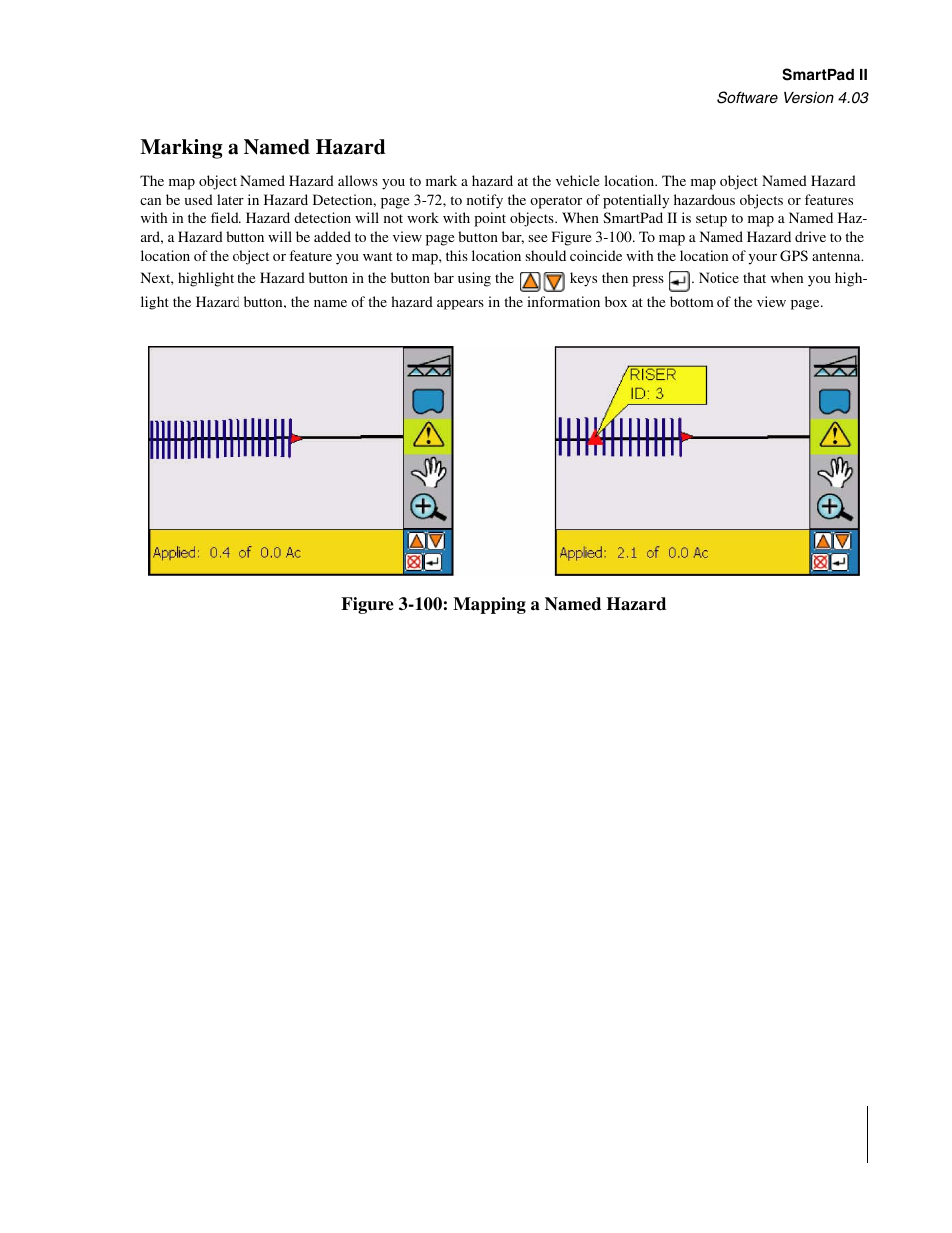 Marking a named hazard | TeeJet Swath XL SmartPad II User Manual | Page 125 / 204