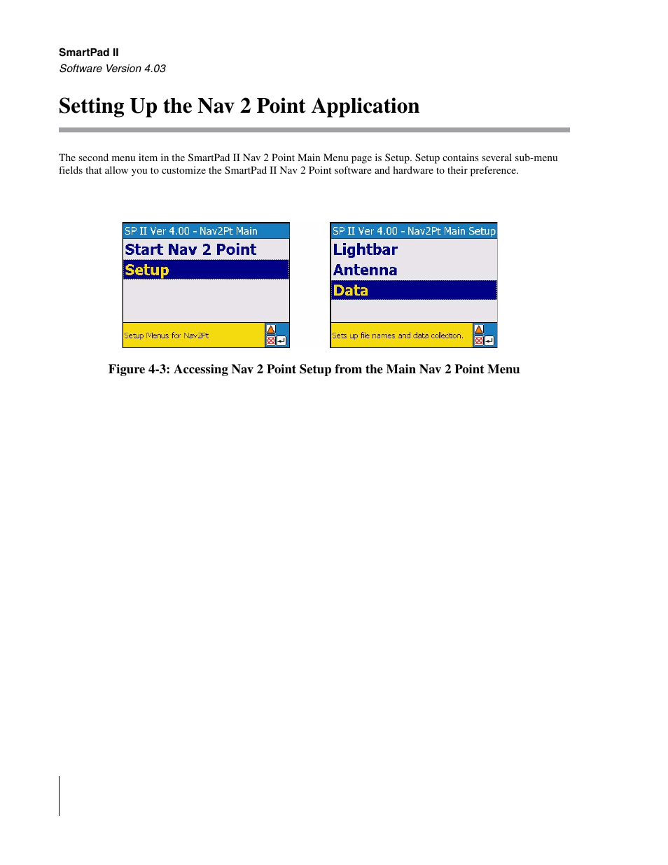 Setting up the nav 2 point application | TeeJet Swath XL SmartPad II User Manual | Page 140 / 204