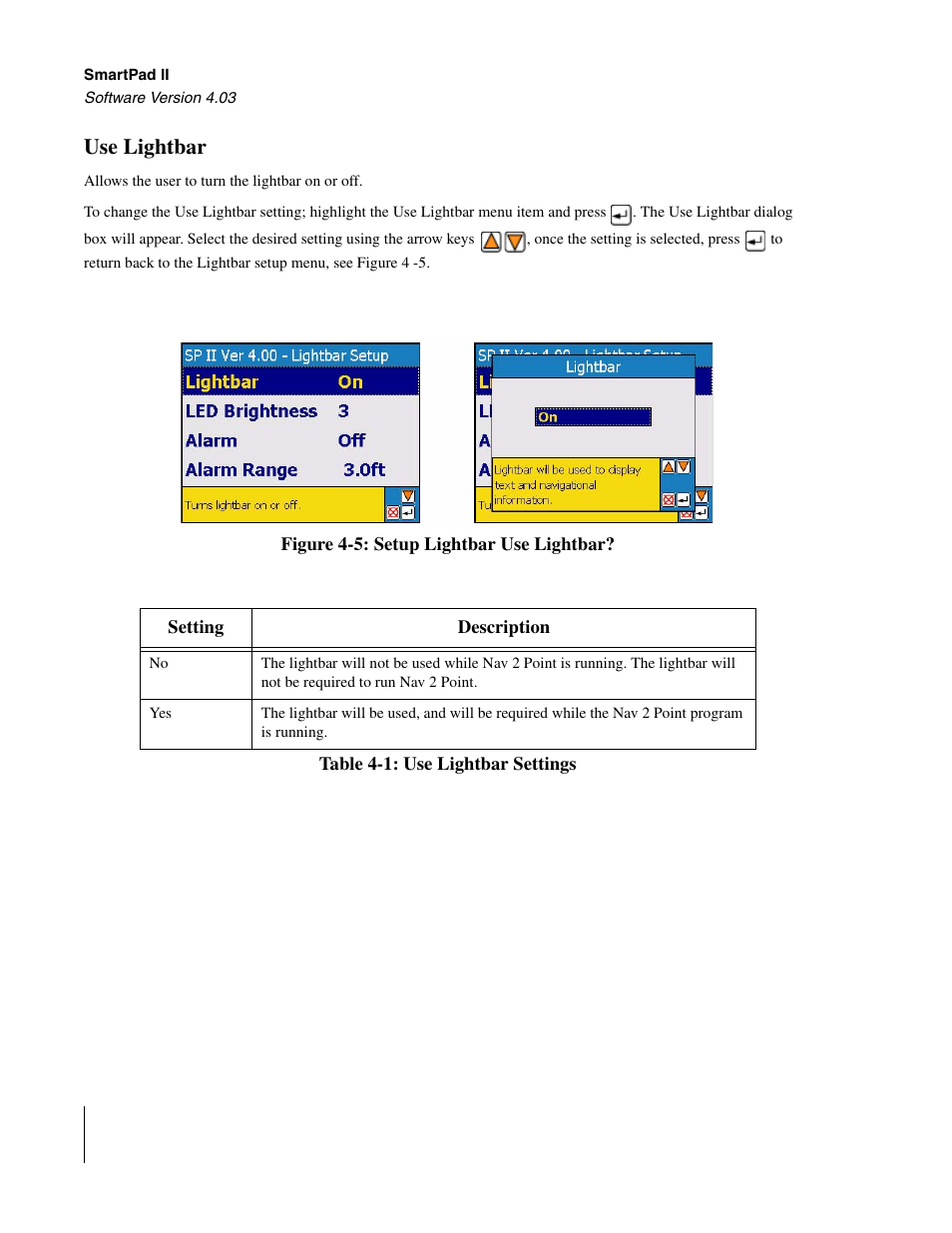 Use lightbar | TeeJet Swath XL SmartPad II User Manual | Page 142 / 204