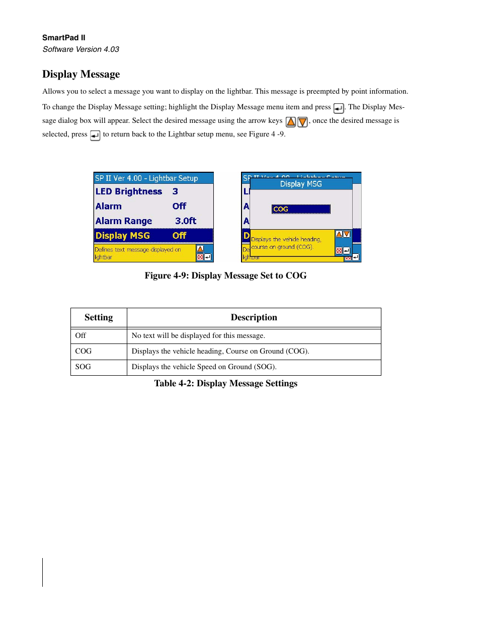 Display message | TeeJet Swath XL SmartPad II User Manual | Page 146 / 204