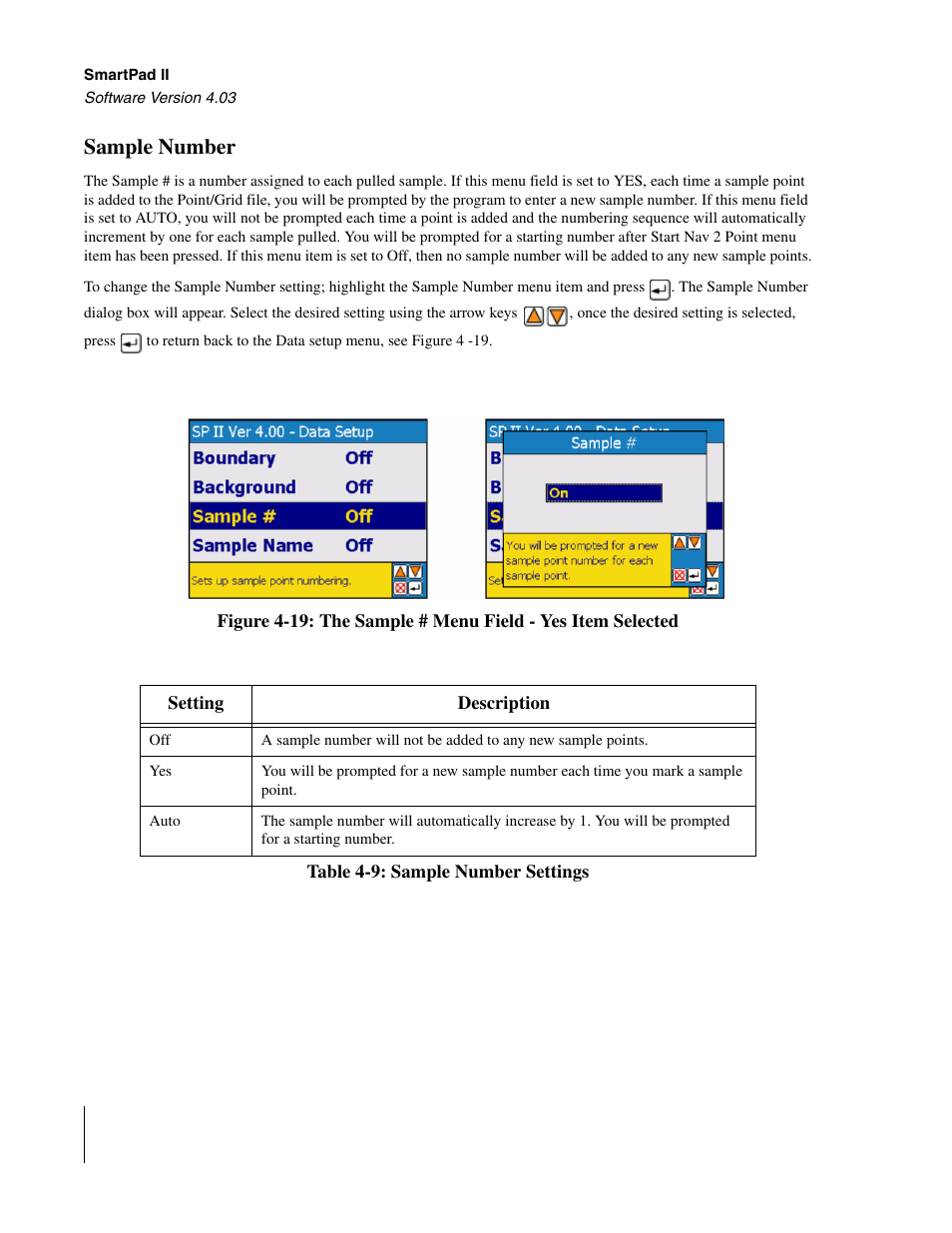 Sample number | TeeJet Swath XL SmartPad II User Manual | Page 156 / 204