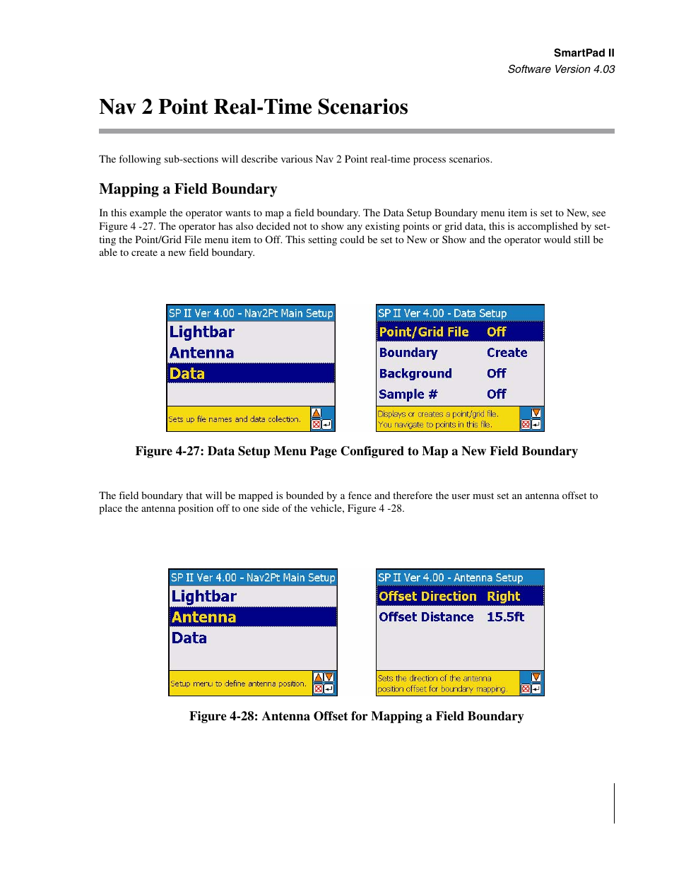 Nav 2 point real-time scenarios, Mapping a field boundary | TeeJet Swath XL SmartPad II User Manual | Page 163 / 204