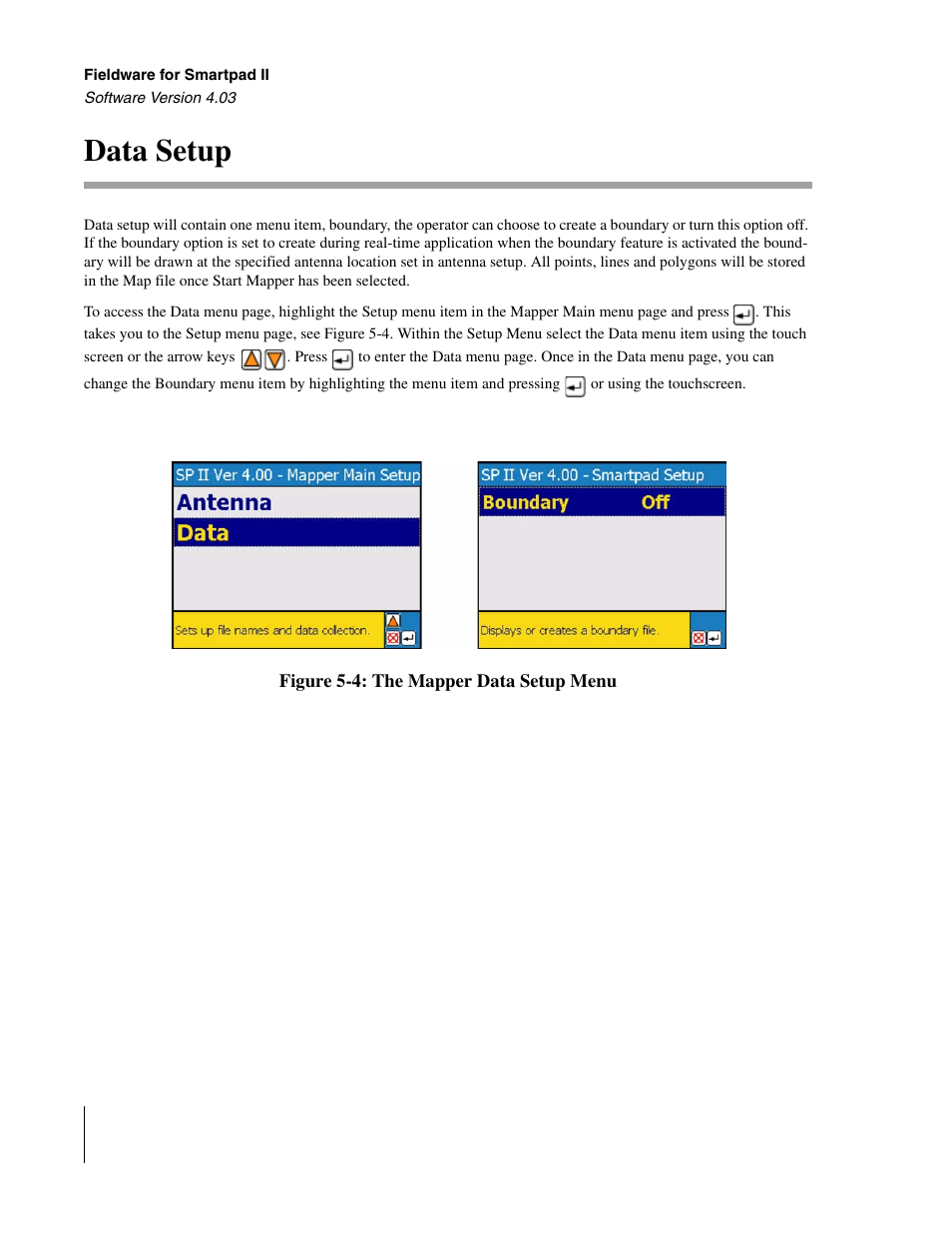 Data setup | TeeJet Swath XL SmartPad II User Manual | Page 182 / 204