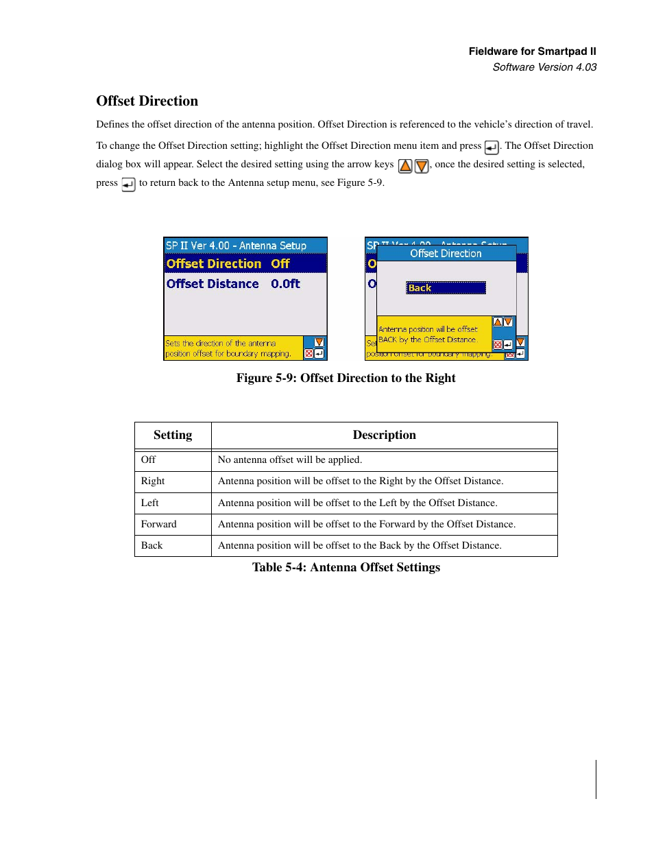 Offset direction | TeeJet Swath XL SmartPad II User Manual | Page 187 / 204