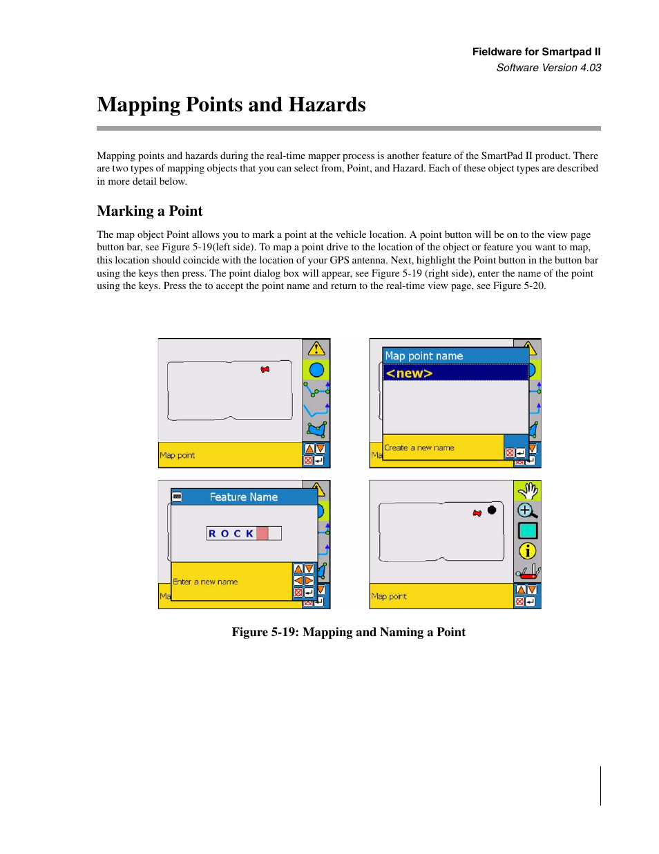 Mapping points and hazards, Marking a point | TeeJet Swath XL SmartPad II User Manual | Page 195 / 204