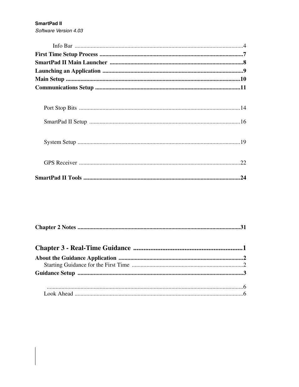 Chapter 3 - real-time guidance 1 | TeeJet Swath XL SmartPad II User Manual | Page 4 / 204