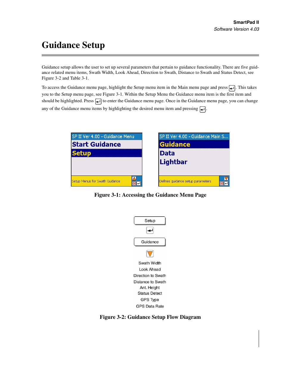 Guidance setup | TeeJet Swath XL SmartPad II User Manual | Page 57 / 204