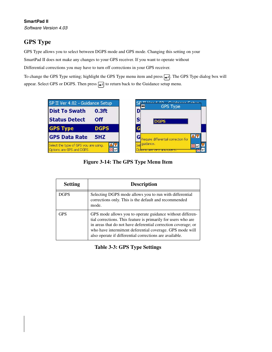 Gps type | TeeJet Swath XL SmartPad II User Manual | Page 66 / 204
