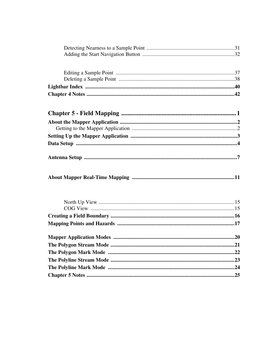 Chapter 5 - field mapping 1 | TeeJet Swath XL SmartPad II User Manual | Page 7 / 204