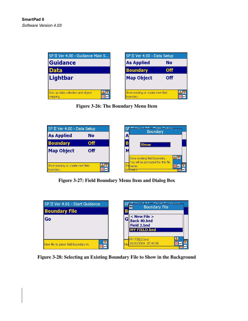Figure 3, 26, th, Box, figure 3-27. th | See figure 3-28 (left, X. figure 3-28 sho | TeeJet Swath XL SmartPad II User Manual | Page 76 / 204