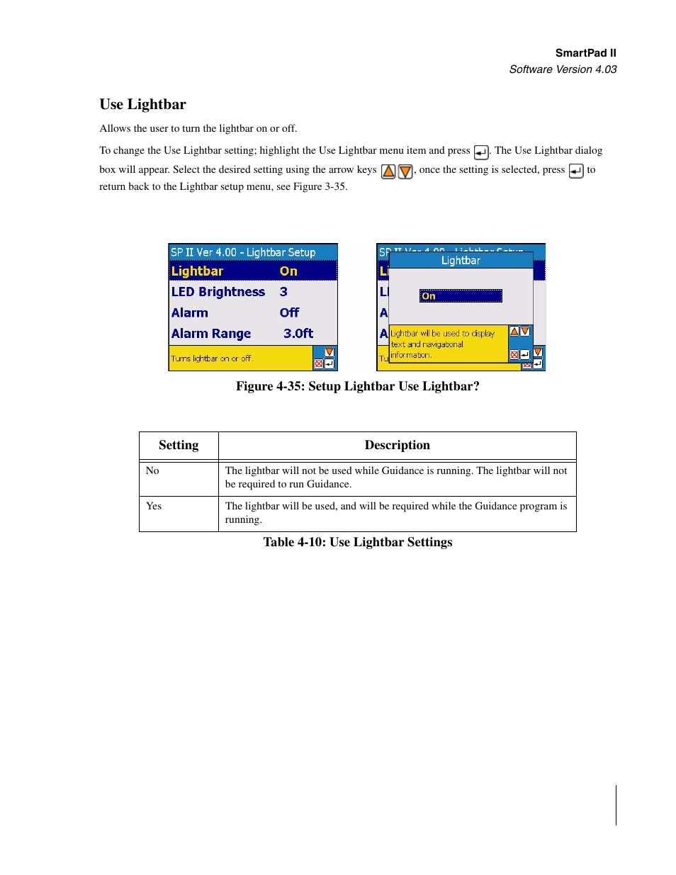 Use lightbar | TeeJet Swath XL SmartPad II User Manual | Page 81 / 204
