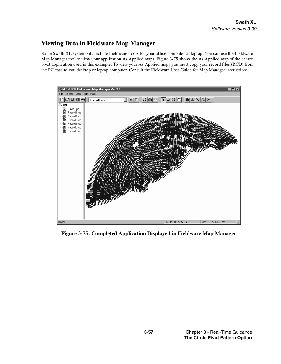 Viewing data in fieldware map manager, Viewing data in fieldware map manager -57 | TeeJet Swath XL User Manual | Page 105 / 162