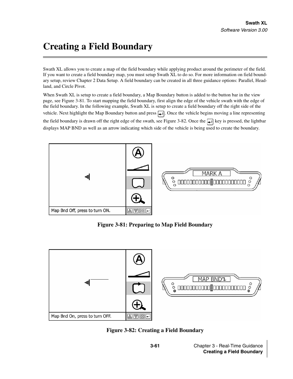 Creating a field boundary, Creating a field boundary -61 | TeeJet Swath XL User Manual | Page 109 / 162