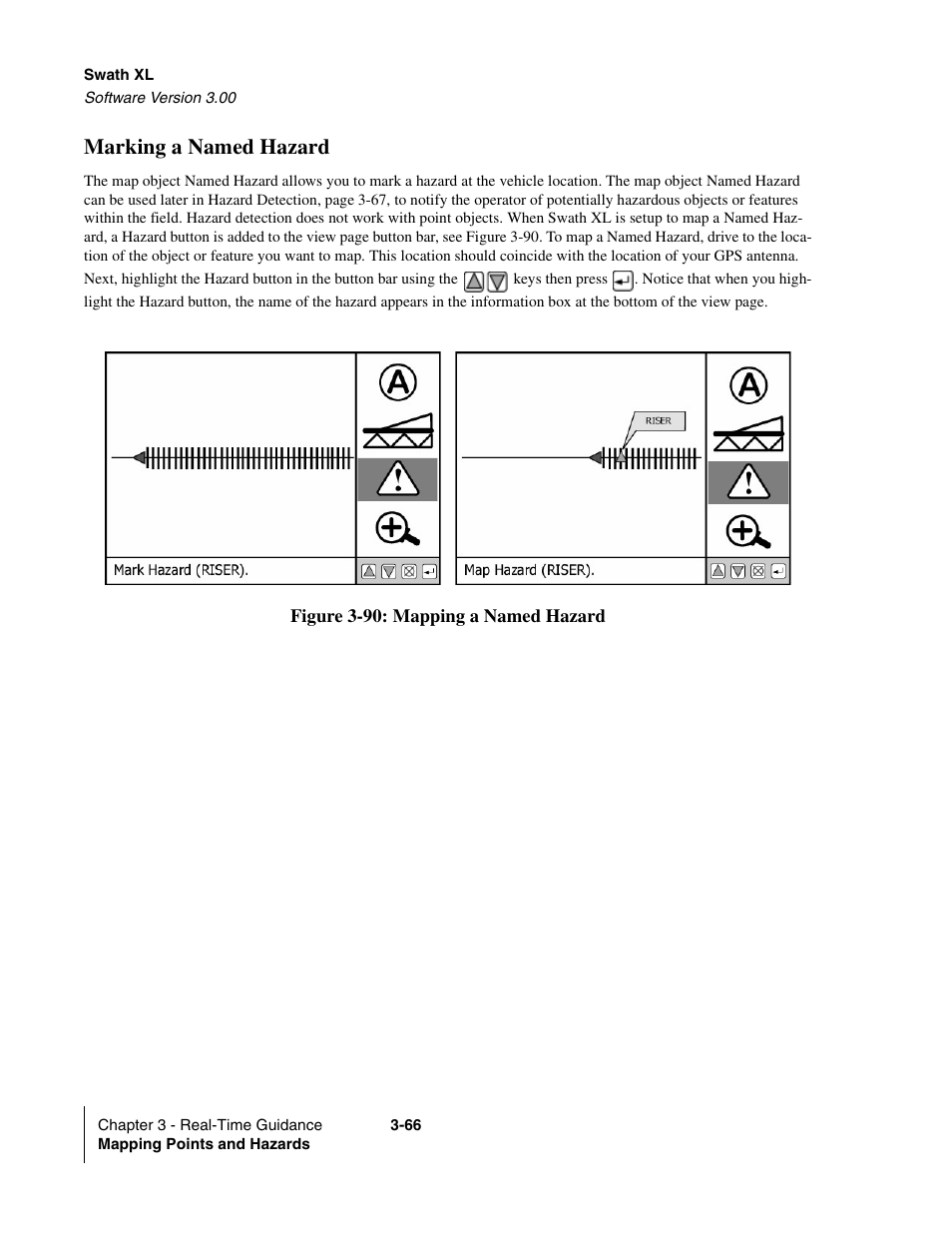 Marking a named hazard | TeeJet Swath XL User Manual | Page 114 / 162