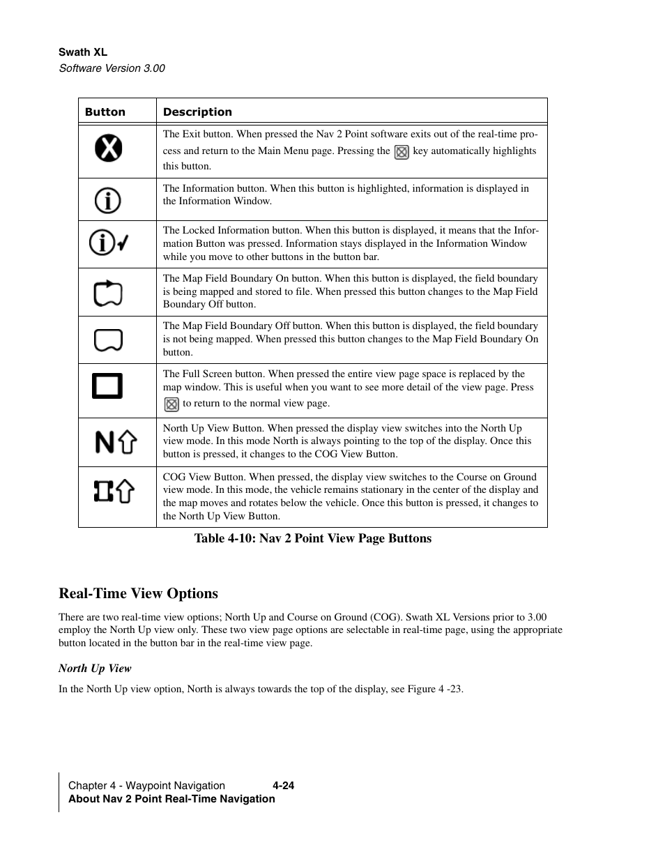 Real-time view options, Real-time view options -24 | TeeJet Swath XL User Manual | Page 144 / 162