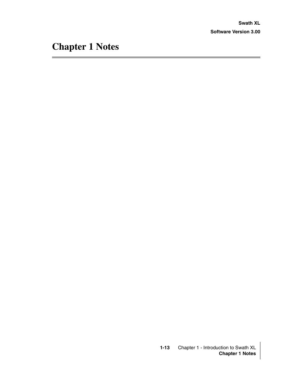 Chapter 1 notes, Chapter 1 notes -13 | TeeJet Swath XL User Manual | Page 19 / 162