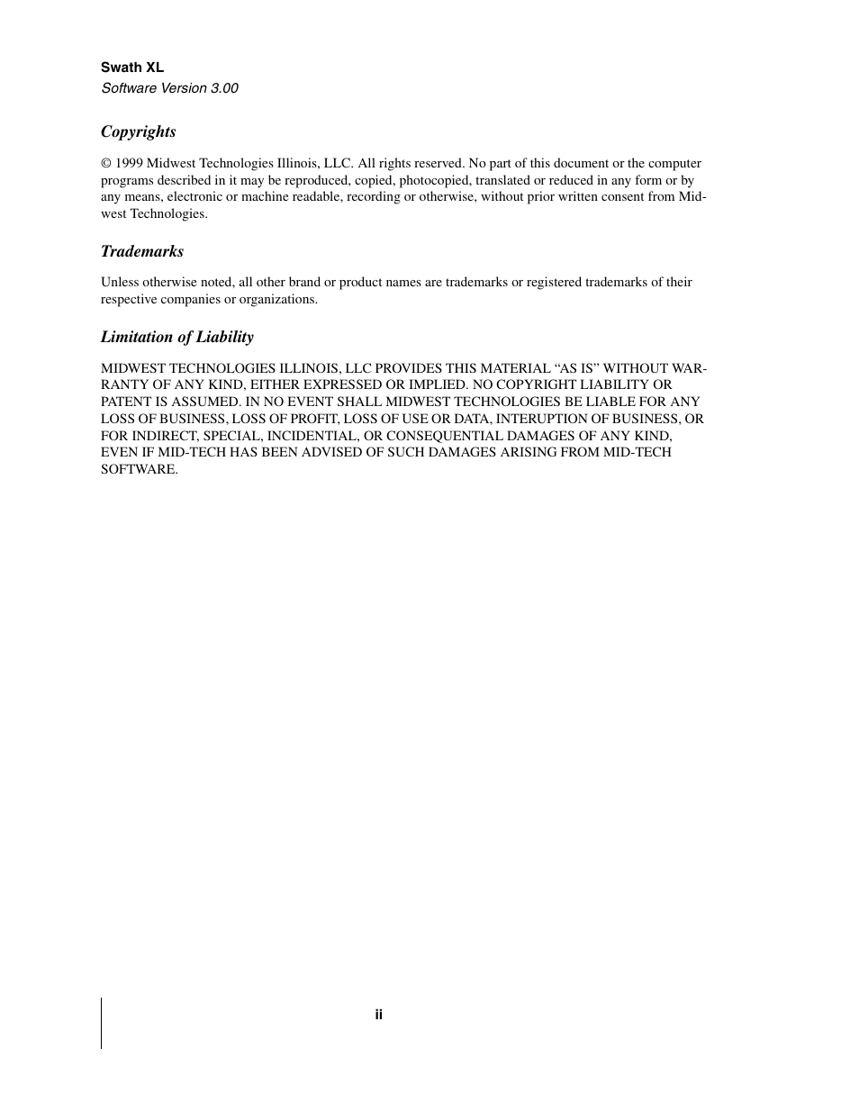TeeJet Swath XL User Manual | Page 2 / 162