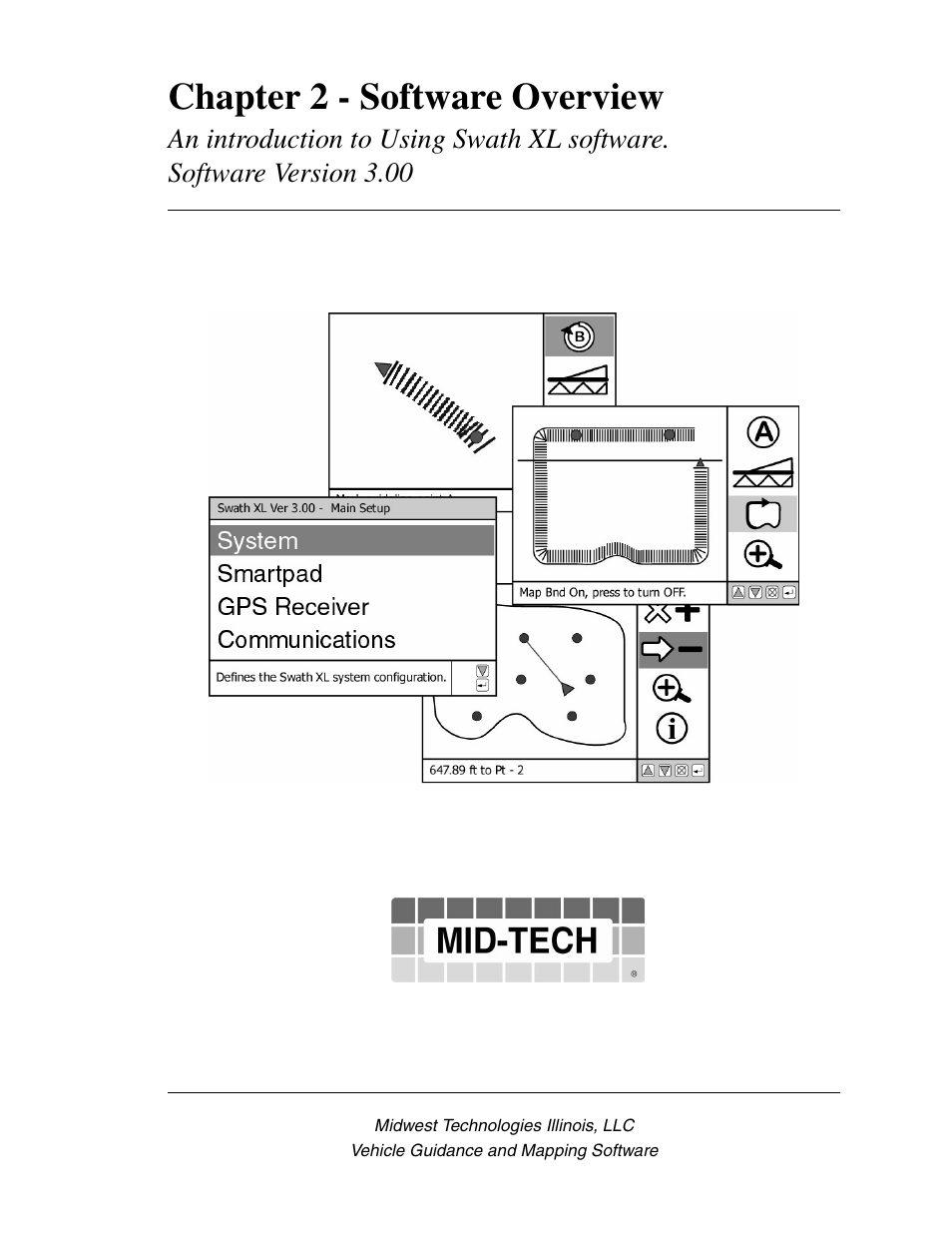 Chapter 2 - software overview, Chapter 2 - software overview -1 | TeeJet Swath XL User Manual | Page 21 / 162