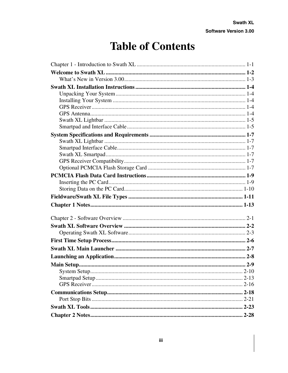TeeJet Swath XL User Manual | Page 3 / 162