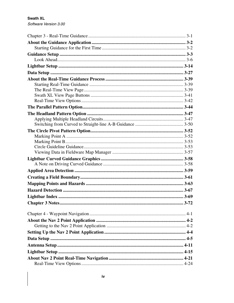 TeeJet Swath XL User Manual | Page 4 / 162