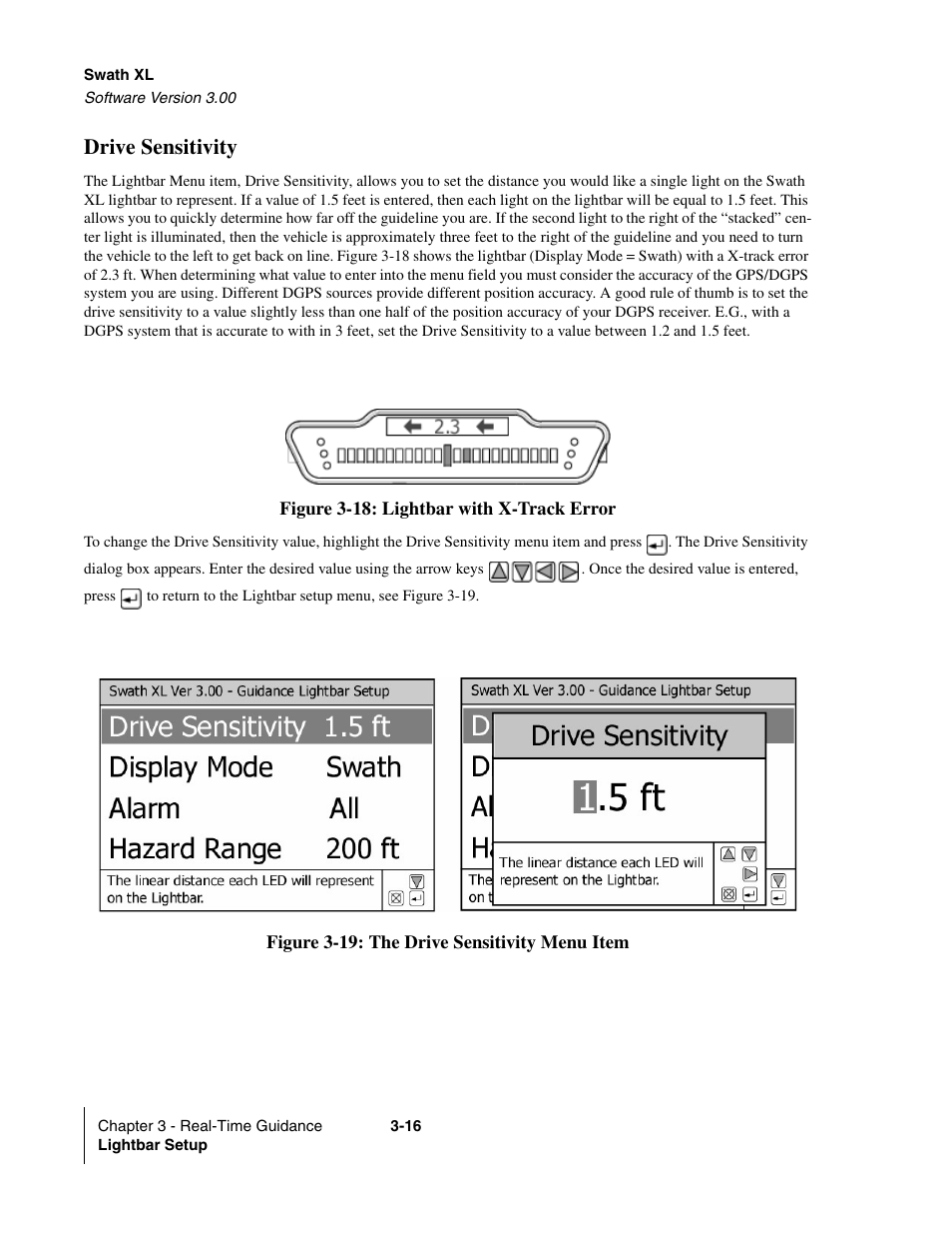 Drive sensitivity | TeeJet Swath XL User Manual | Page 64 / 162