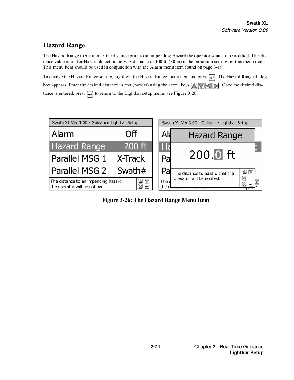 Hazard range | TeeJet Swath XL User Manual | Page 69 / 162