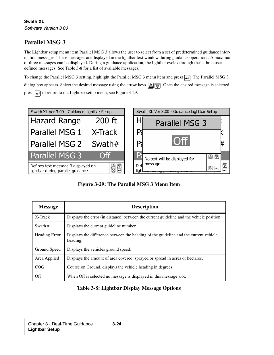 Parallel msg 3 | TeeJet Swath XL User Manual | Page 72 / 162