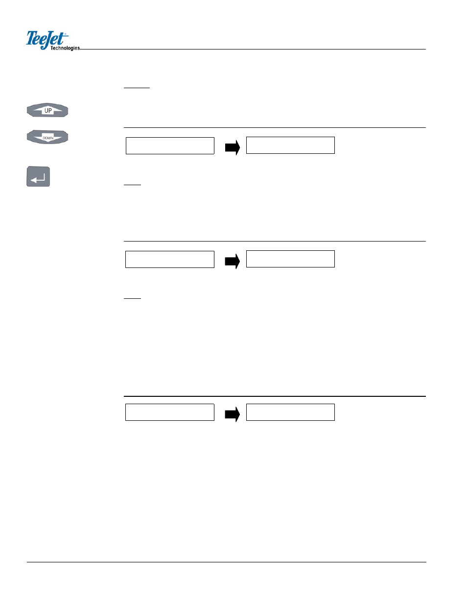 Width 1 10, Delay 1.5 | TeeJet CenterLine User Guide v2.02 User Manual | Page 14 / 47