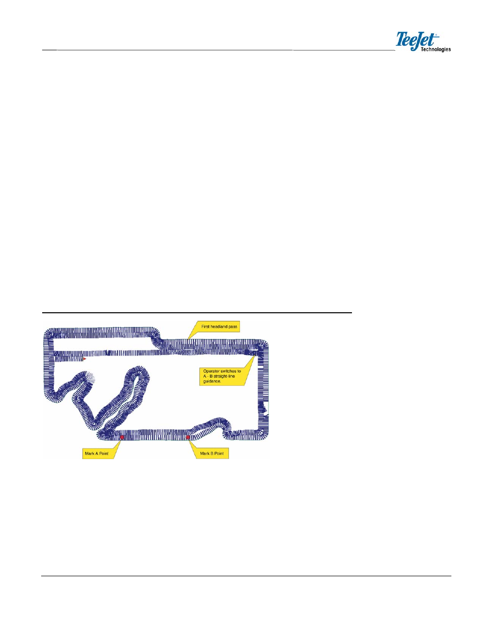 Reference guideline, Switching from headland to straight-line guidance | TeeJet CenterLine User Guide v2.02 User Manual | Page 35 / 47