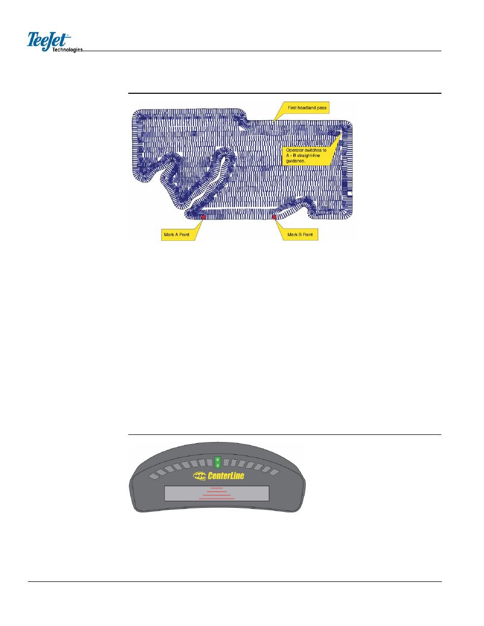 Headland guidance lightbar graphics | TeeJet CenterLine User Guide v2.02 User Manual | Page 36 / 47