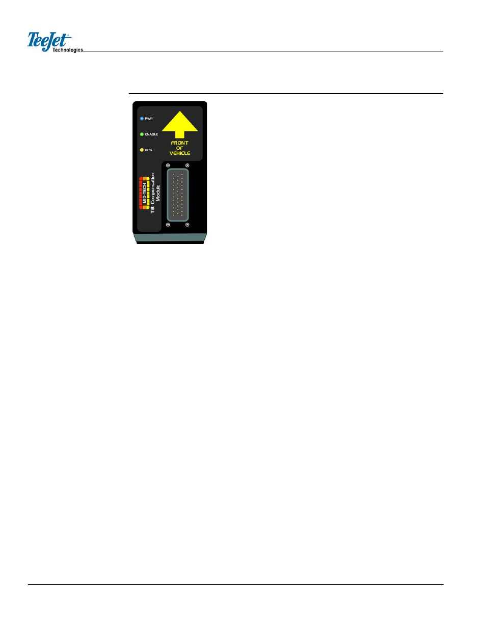 Tilt compensation module installation | TeeJet CenterLine User Guide v2.02 User Manual | Page 46 / 47