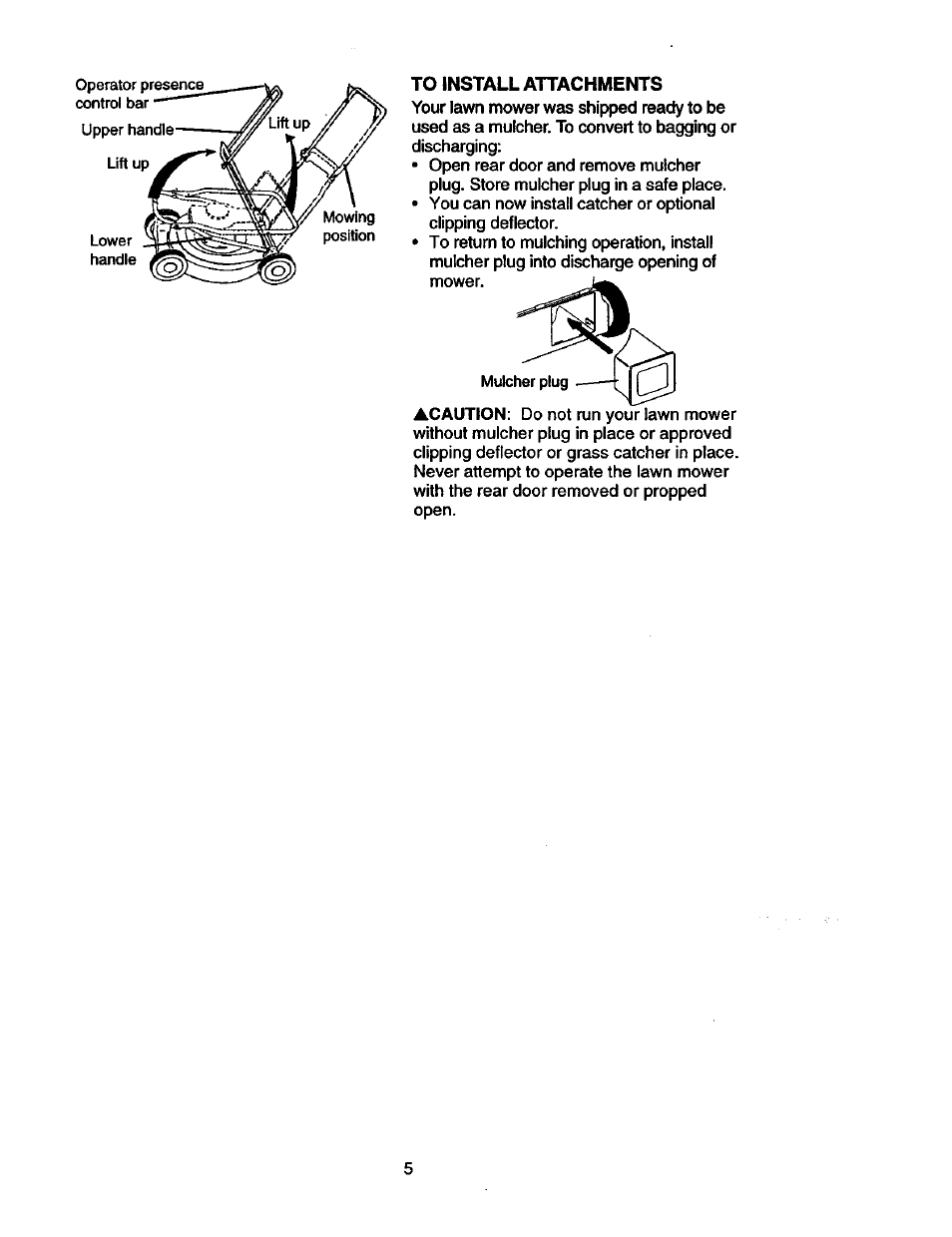 To install attachments | Craftsman 917.387402 User Manual | Page 5 / 29