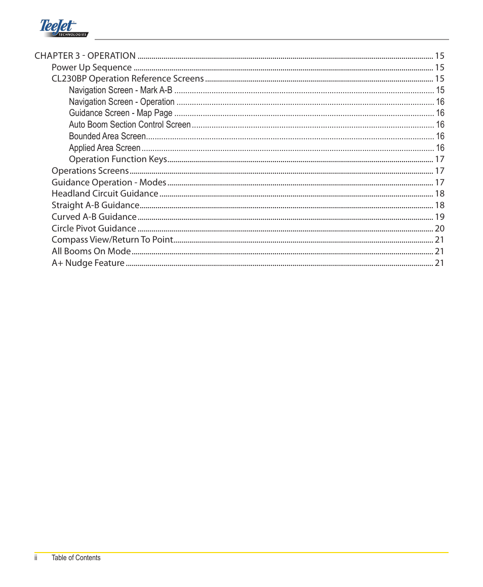 TeeJet CenterLine 230BP User Manual | Page 3 / 26