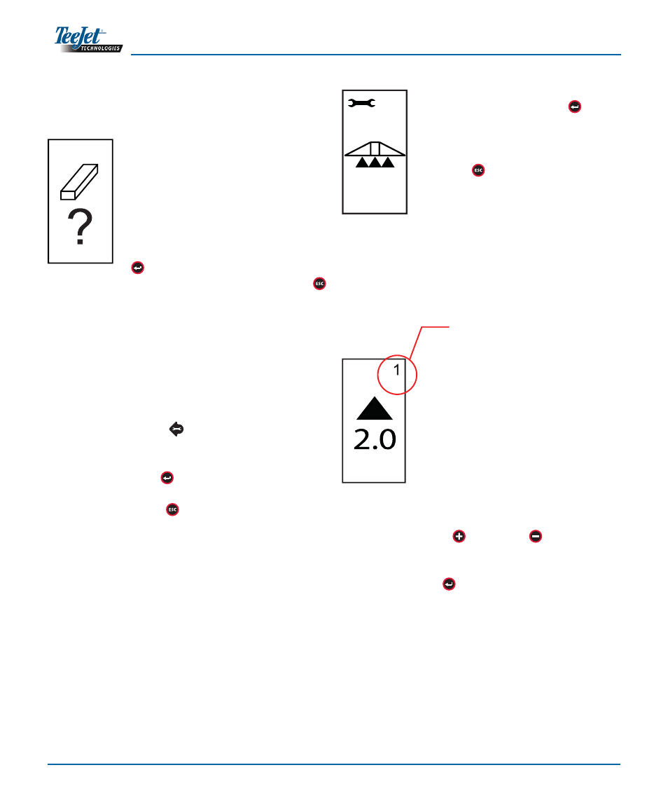 Area reset, Setup mode | TeeJet CenterLine 230BP User Manual | Page 9 / 23
