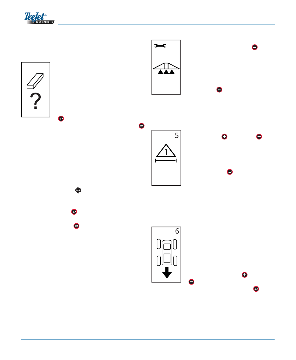 Area reset, Setup mode | TeeJet CenterLine 230BP User Manual | Page 7 / 15