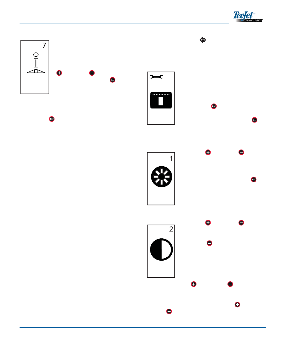 Display setup mode | TeeJet CenterLine 230BP User Manual | Page 8 / 15