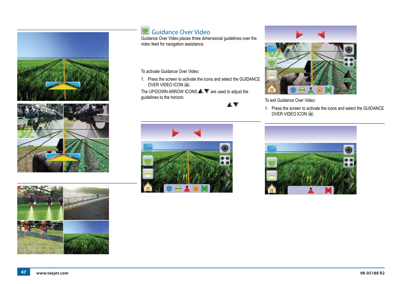 No gps, Guidance over video | TeeJet Matrix 840G User Manual User Manual | Page 52 / 67