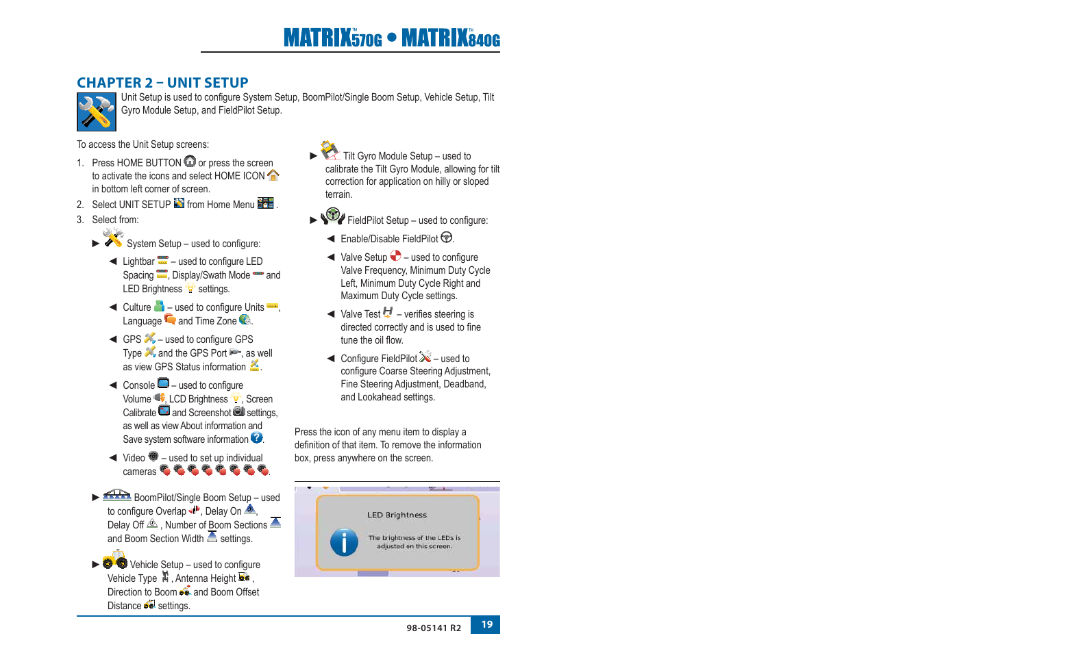 Chapter 2 – unit setup, General information | TeeJet Matrix 840G User Manual User Manual | Page 16 / 58