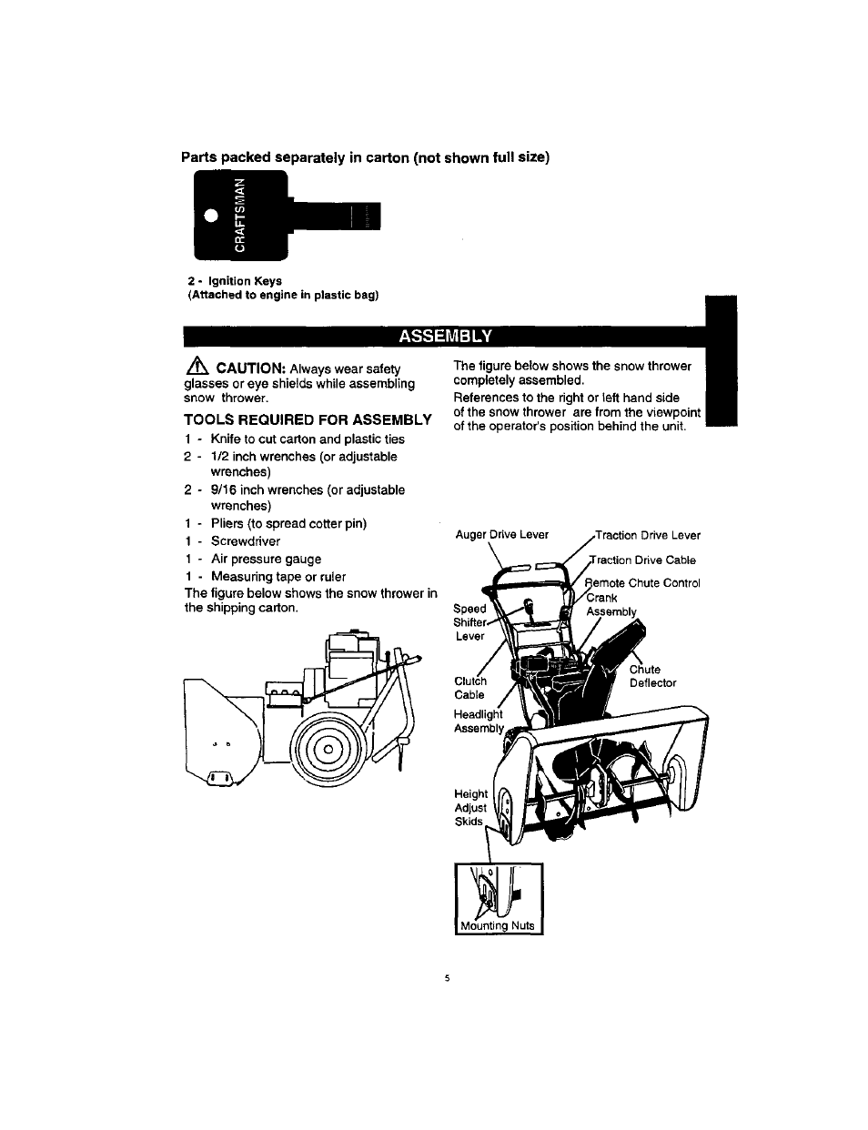 Assembly | Craftsman 536.88123 User Manual | Page 5 / 24