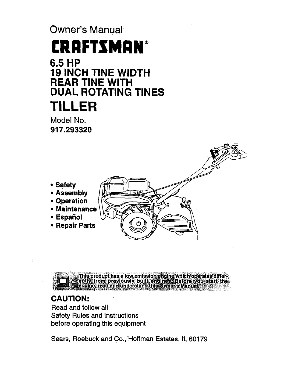 Craftsman 917.293320 User Manual | 36 pages