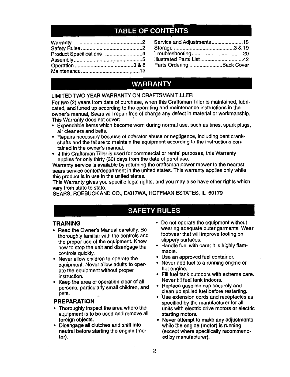 Craftsman 917.293320 User Manual | Page 2 / 36