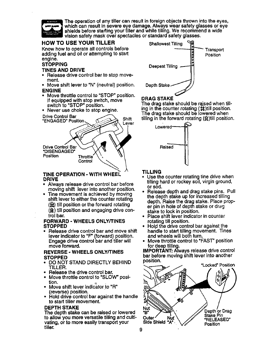How to use your tiller | Craftsman 917.293320 User Manual | Page 9 / 36